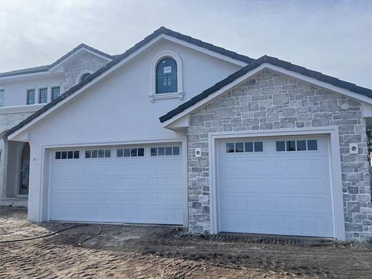 White Garage Door in New Home